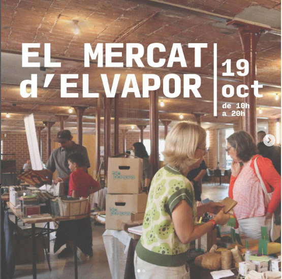 El 19 d’octubre tornem el mercat del vapor!!🌽🔨👕